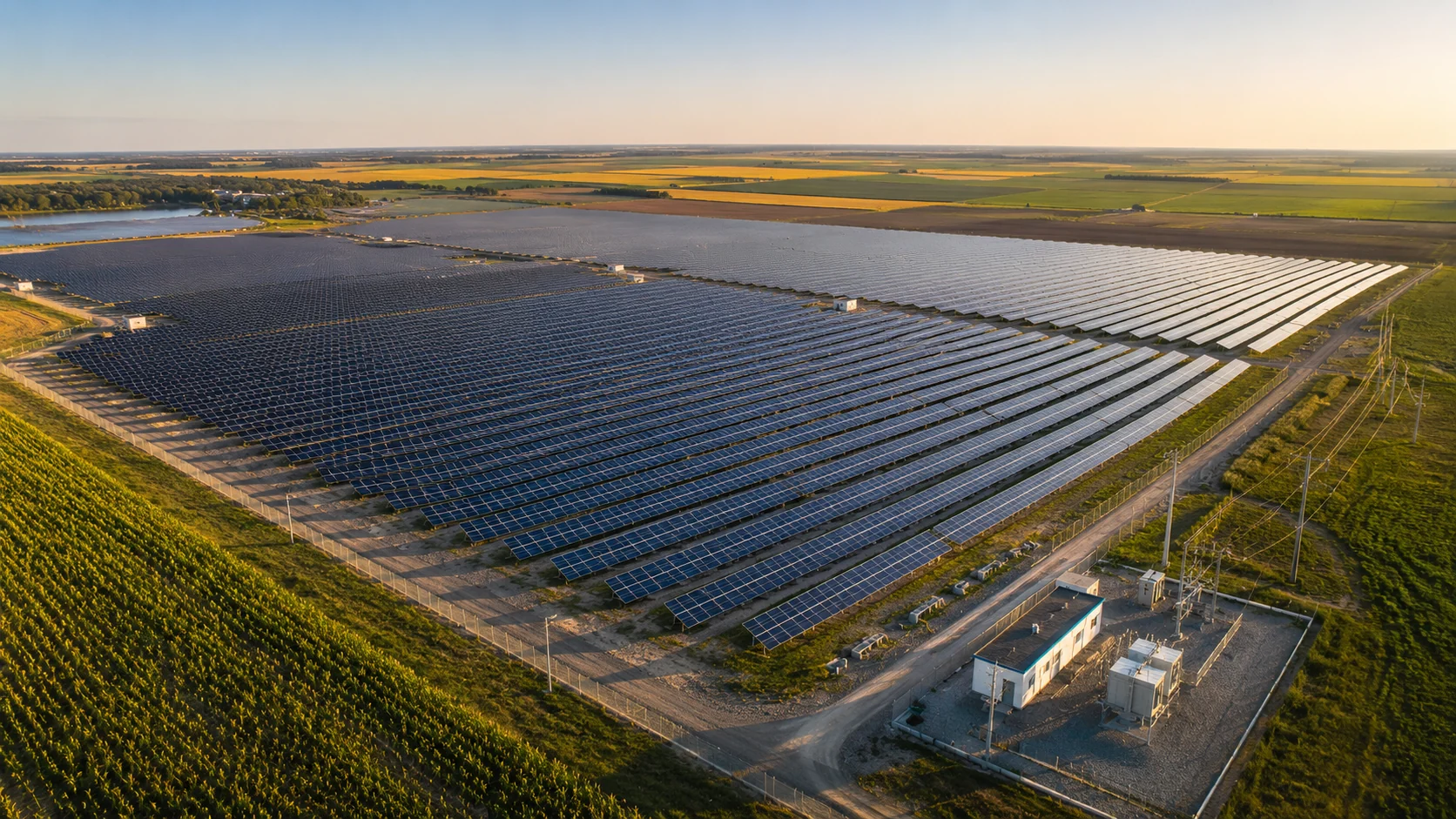 Industrial solar PV plant